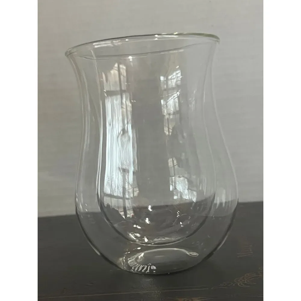 Wine Enthusiast Double Wall Aerating‎ Wine Glasses Set of 4 Borosilicate Glass